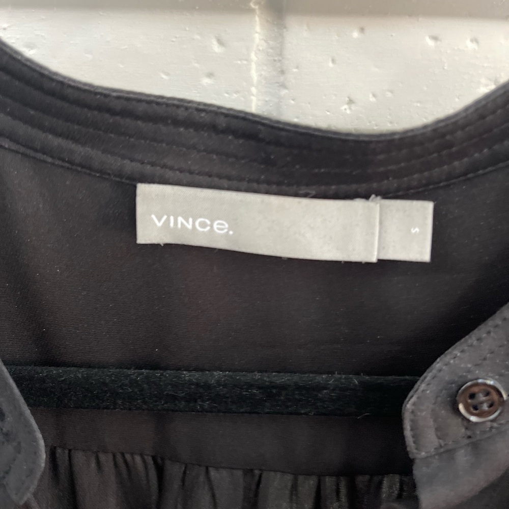 Vince Black Silk Top. Like New. Size Small - image 2
